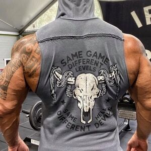 Under Armour Project Rock Snake Sleeveless Hoodie Size Large In Gray